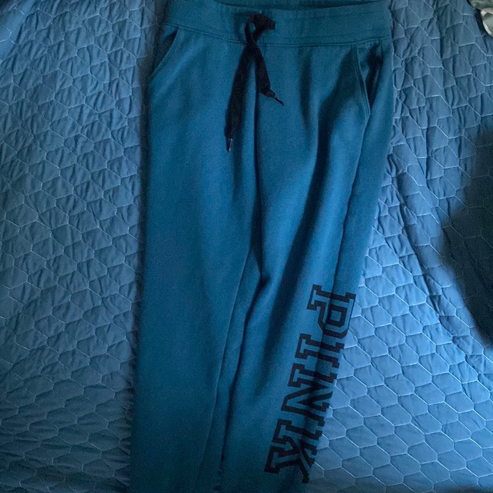 Victoria’s Secret Pink Teal Sweatpants